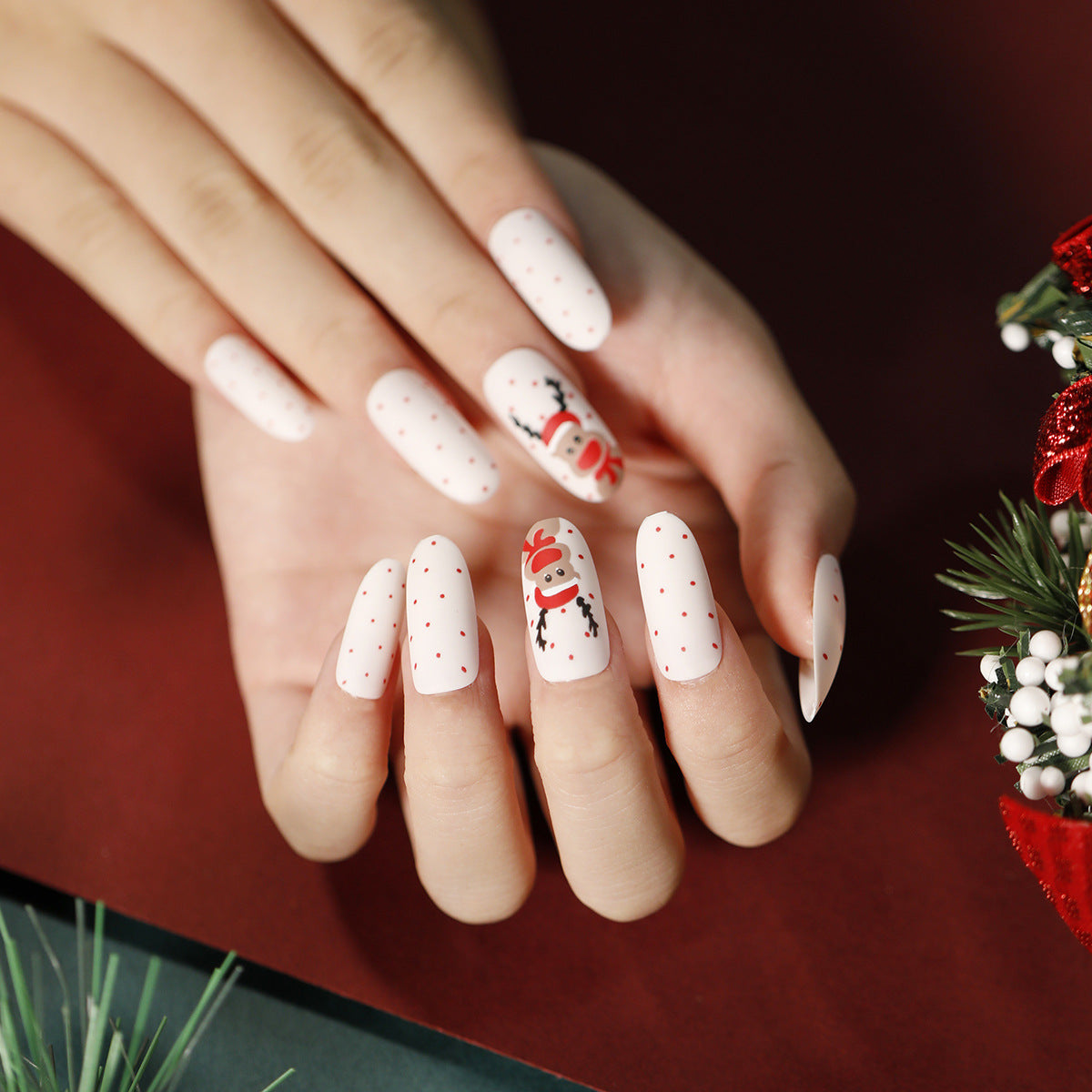 Fake nails press on nails Christmas wear nail art finished collection nail patch nail art sticker factory sales｜365nails