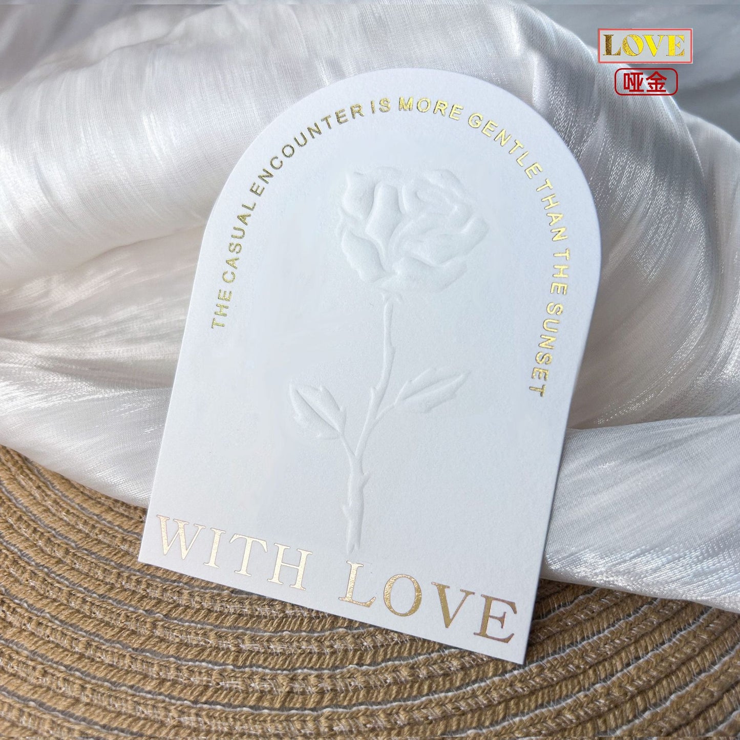 Embossed Gold Cotton Display Cards for Press On Nails (MOQ=50)