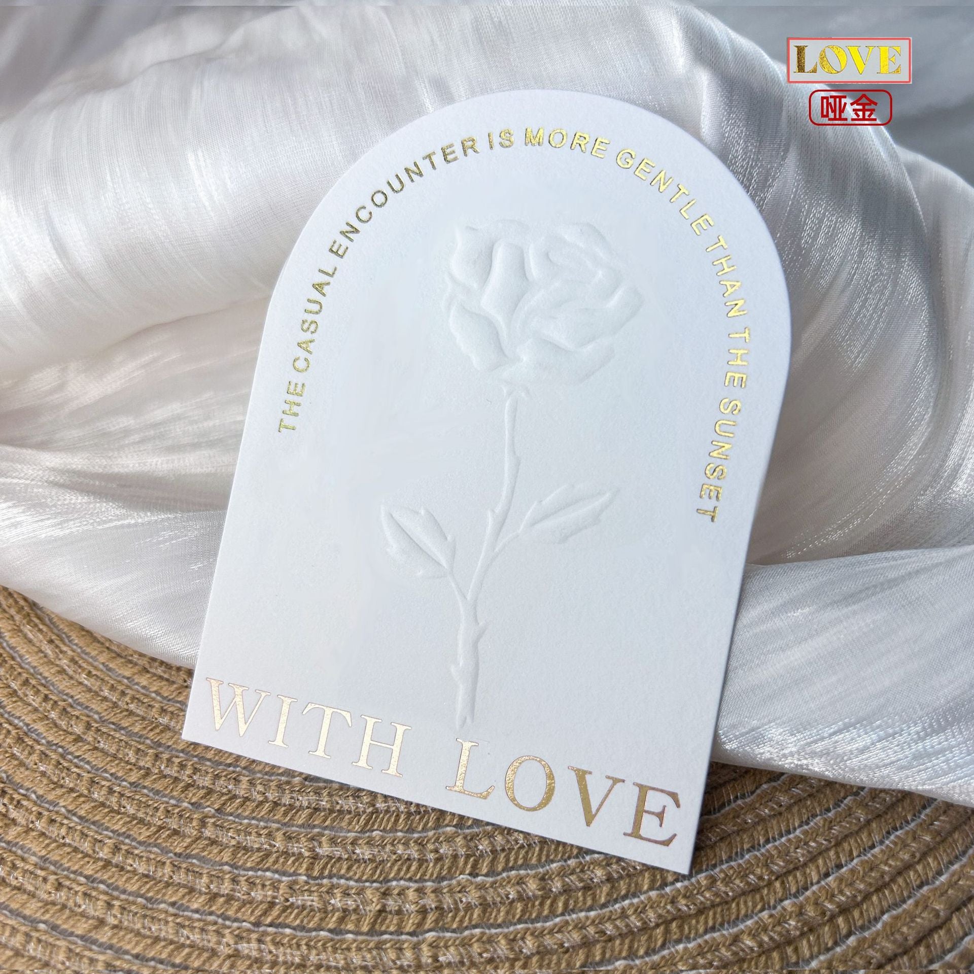 Embossed Gold Cotton Display Cards for Press On Nails (MOQ=50)