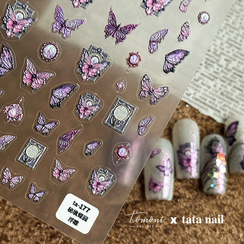 365nails: "Purple Butterfly Crystal Gemstone" – nail art stickers