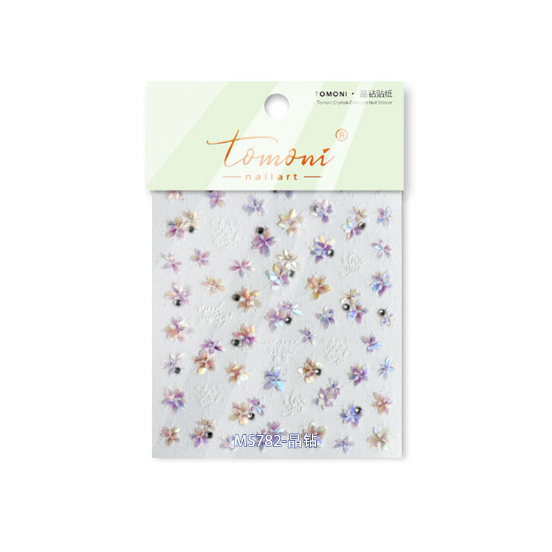 365nails: "Iridescent Crystal Mini Flower" – nail art stickers