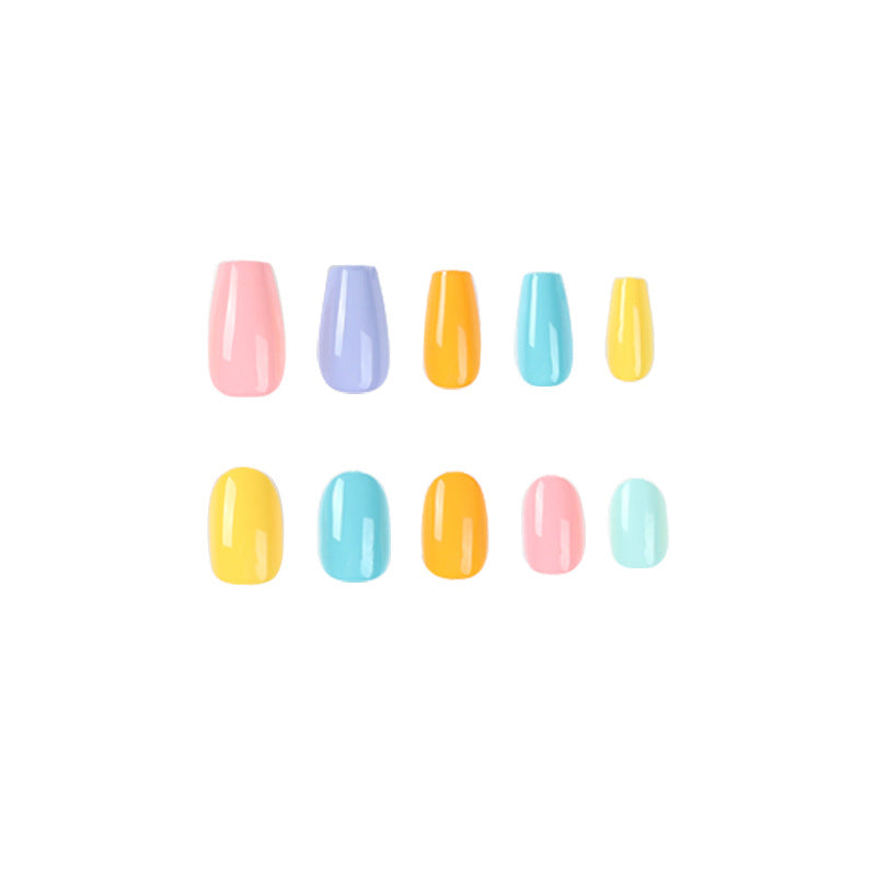 Press-on nails wholesale five-color removable manicure short ballet medium round double spell manicure patch wholesale nail nails｜365nails