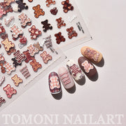365nails: "Vintage Plaid Teddy Bear" – Nail Art Stickers