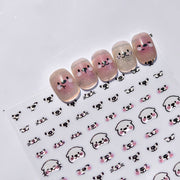 365nails : « Cute Puppy & Bear Face » – Autocollants pour ongles