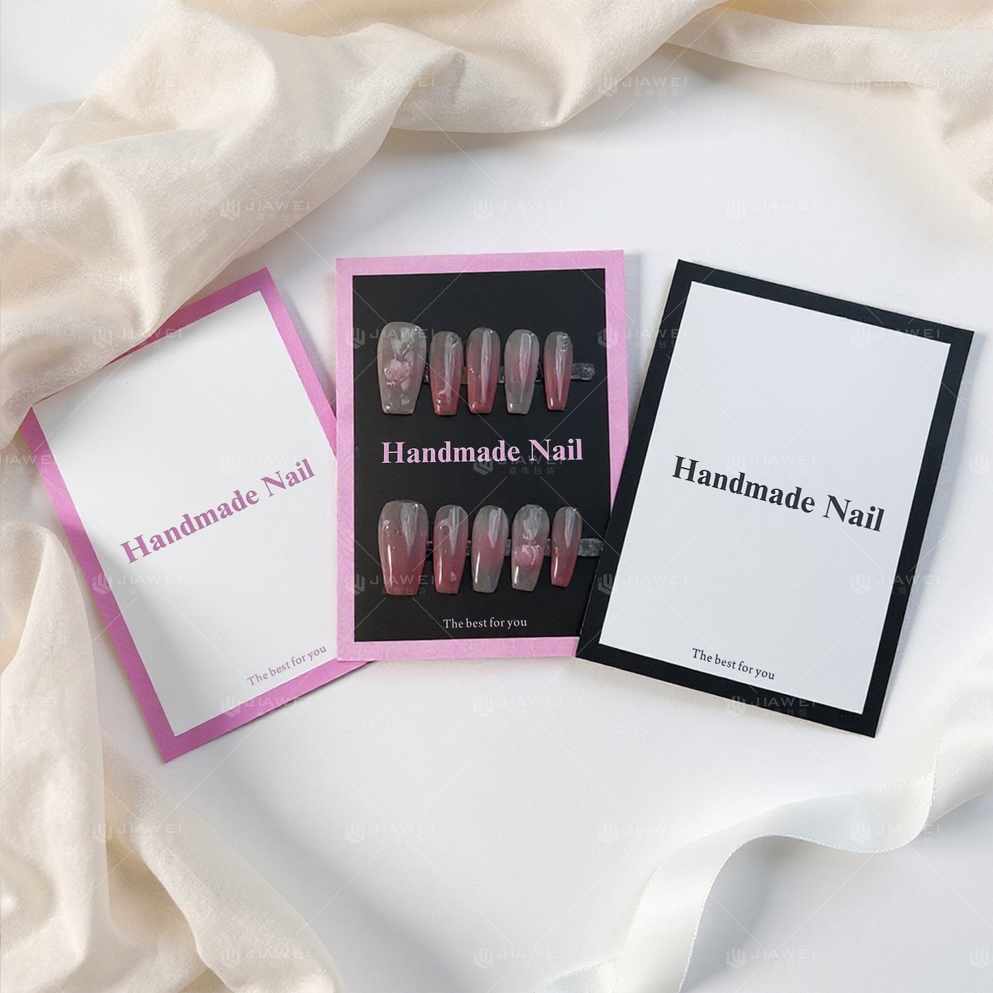 Custom Printed Display Cards for Press On Nail Packaging (MOQ=50)