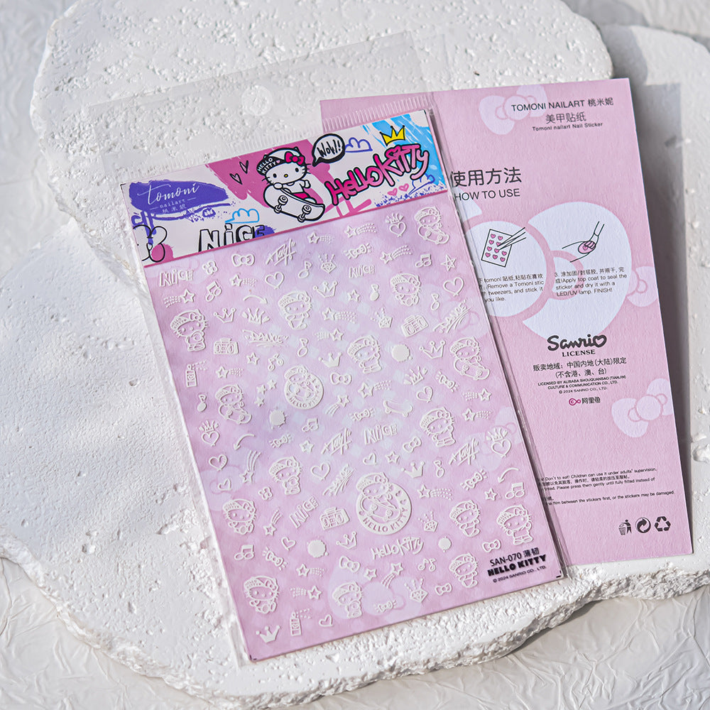 365nails: "Hello Kitty Pink Cute" – nail art stickers