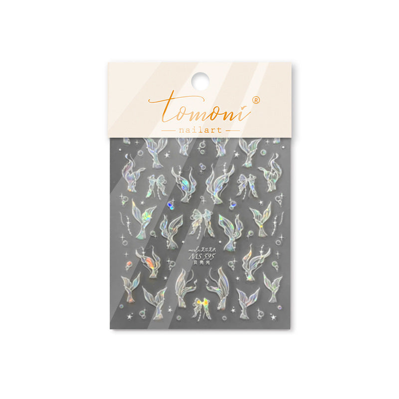 365nails: "holographic mermaid tail ocean" – Nail Art Stickers