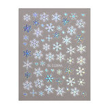 Winter Laser Snowflake Nail Art Sticker 5D Embossed Aurora Christmas Snowflake DIY Nail Sticker Ornament SL