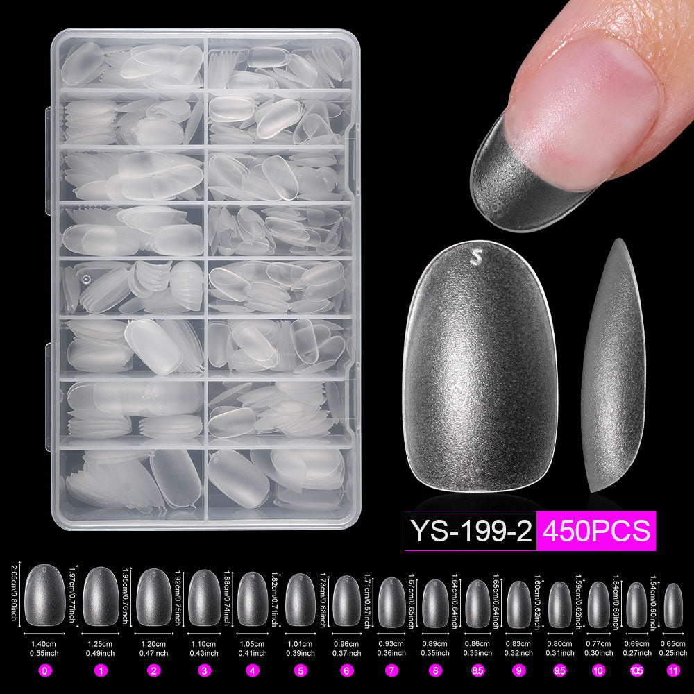365nails Full-Matte Nail Tips | Multi-Shape Nail Extension Set with Storage Case