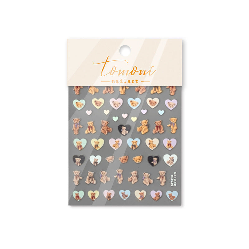 365nails: "Teddy Bear Heart" – nail art stickers