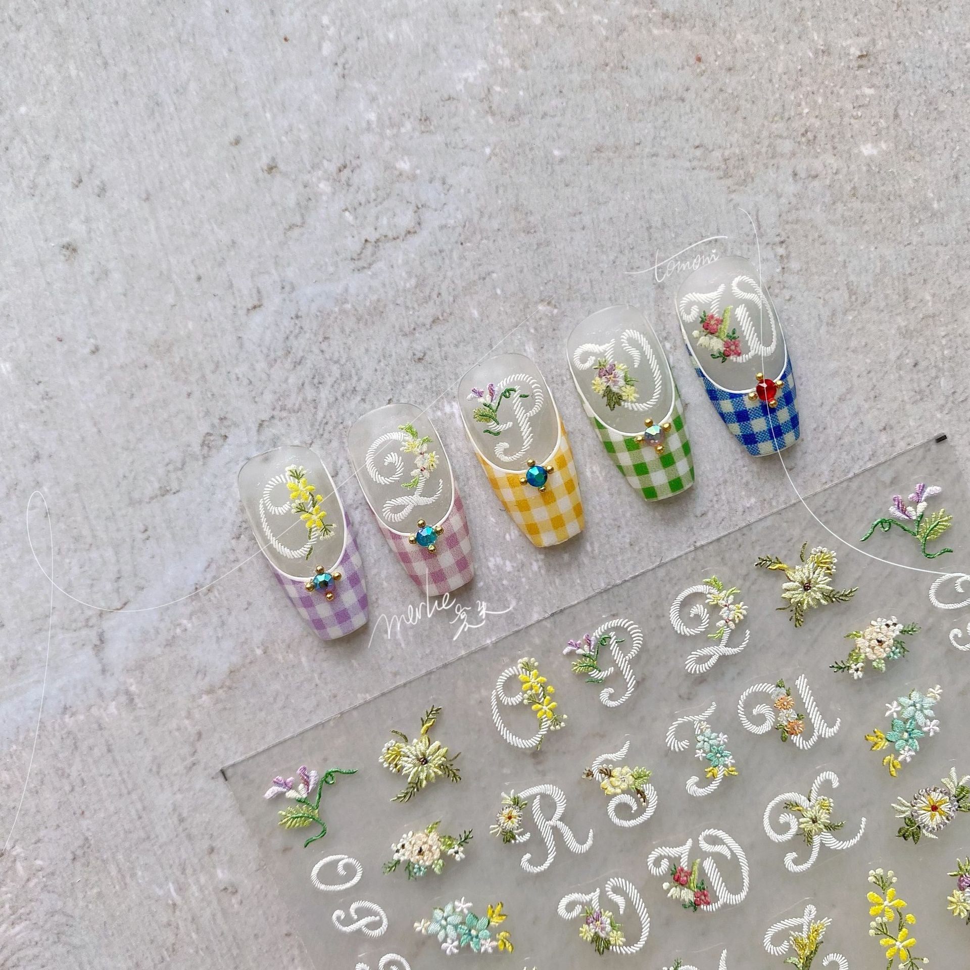 365nails: "5D Floral Alphabet" – Nail Art Stickers