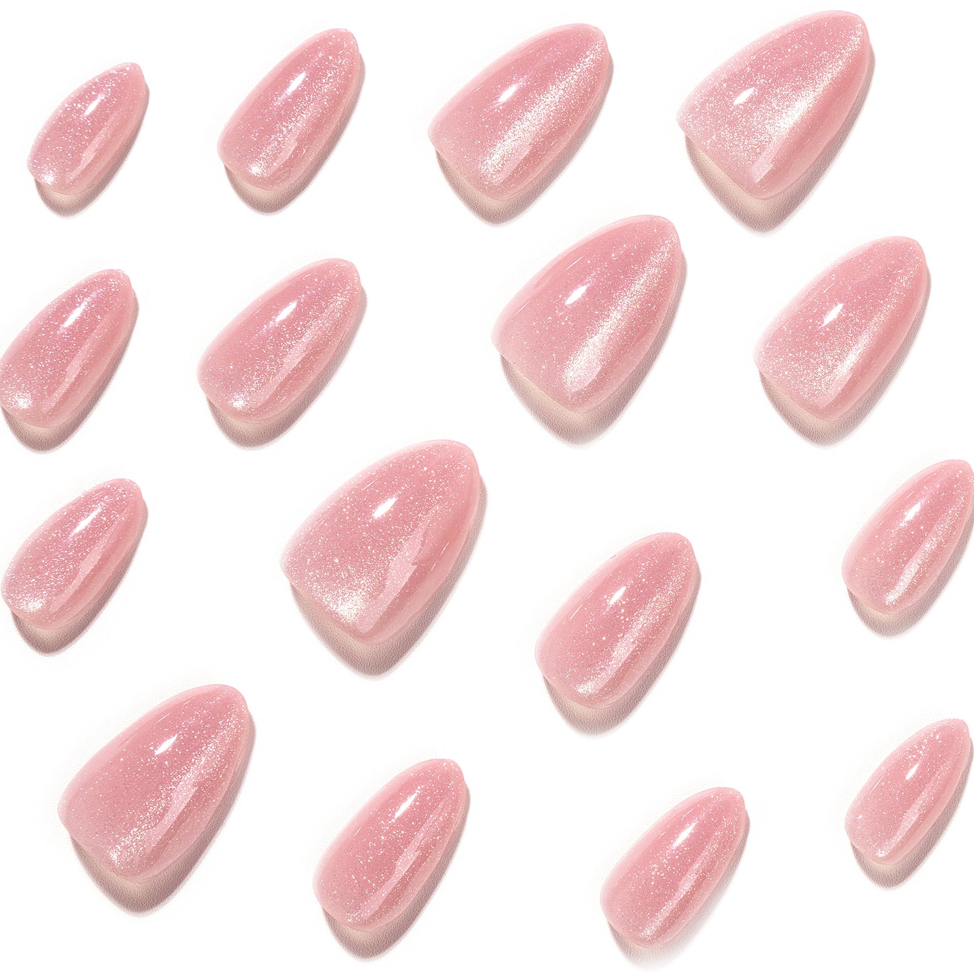 365nails: "Rose Gold Cat Eye Oval" – Natural Press-on Nails