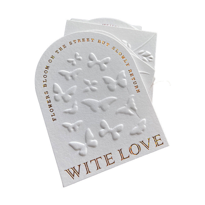 Embossed Gold Cotton Display Cards for Press On Nails (MOQ=50)