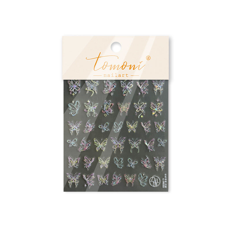 365nails: "Iridescent Holographic Butterfly" – nail art stickers