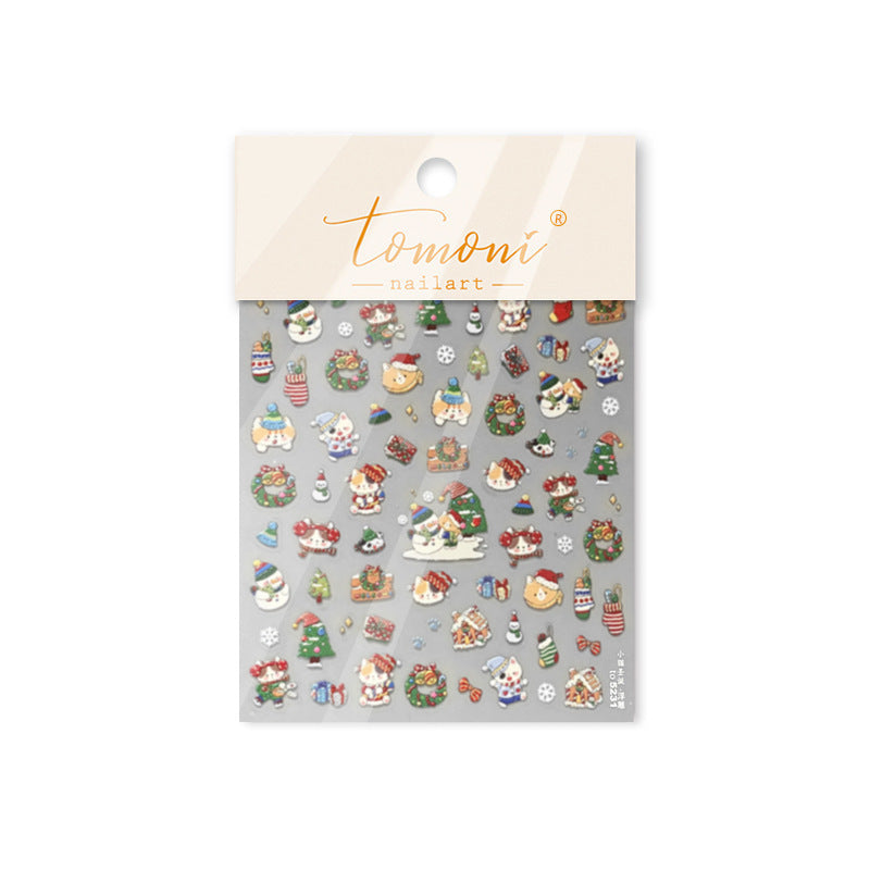 365nails: "Christmas Kitten Party" – nail art stickers
