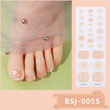 Semi-Cured Gel Nail Strips Toe Nails Four-Point Star Glossy Set (MOQ=3)