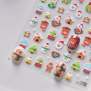 365nails: "Cute Embossed Christmas Characters" –Nail Art Stickers
