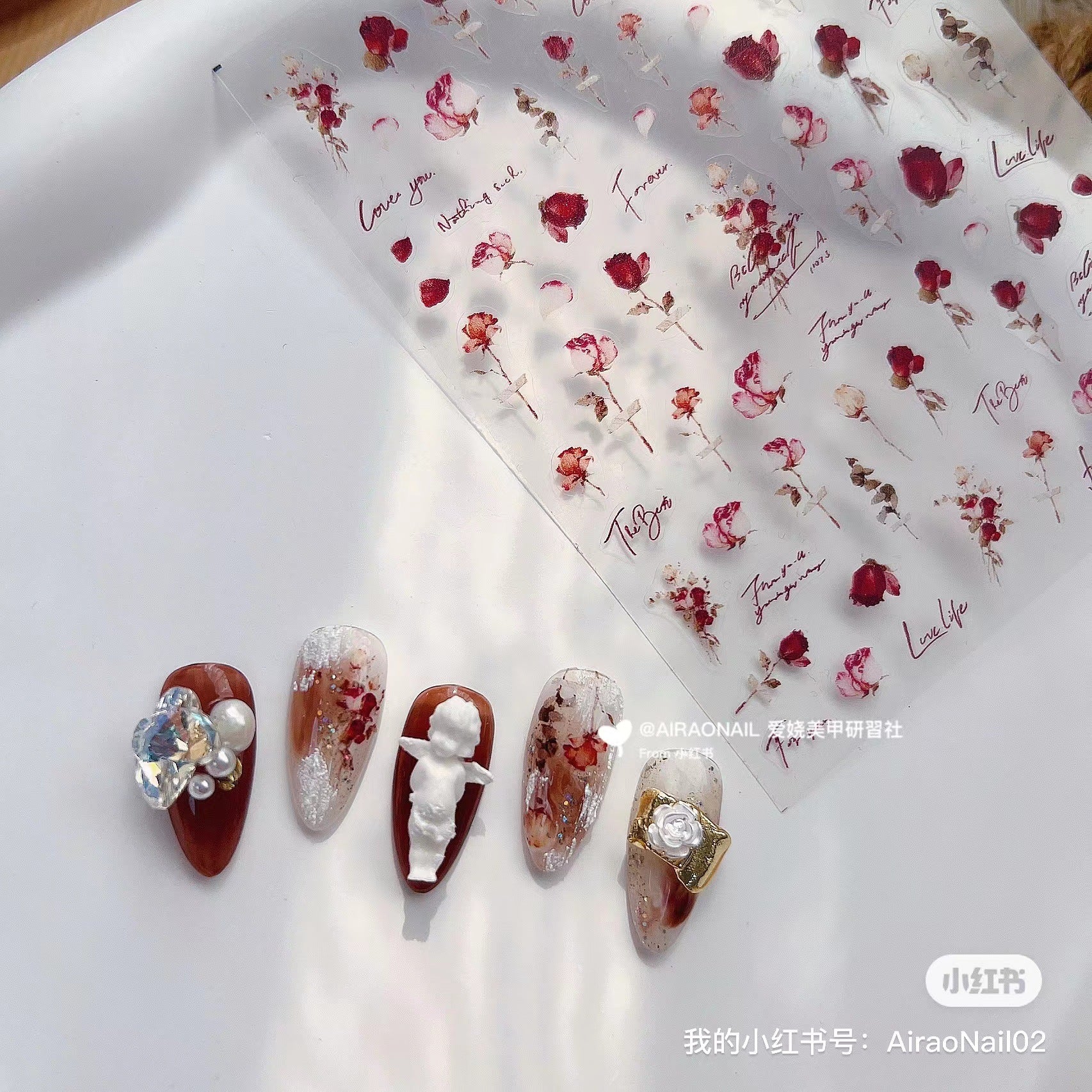 365nails: "Vintage Dried Rose" – nail art stickers