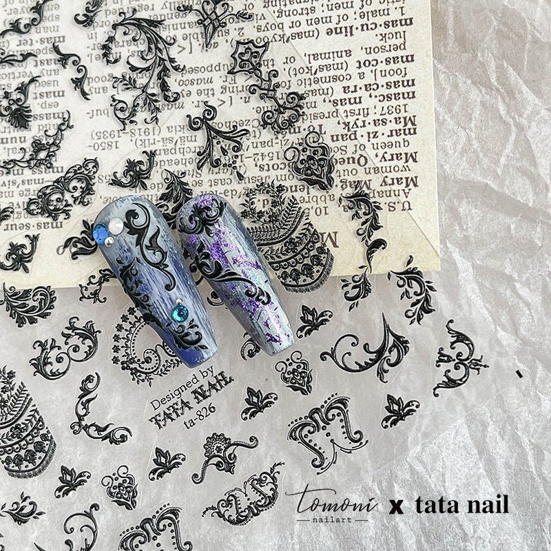 365nails: "vintage baroque emboss" – Nail Art Stickers