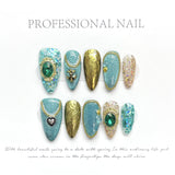 Unhas postiças artesanais exóticas, estilo olho de gato, arte de unha finalizada, unhas postiças removíveis, feitas à mão, arte de unha postiça finalizada | 365nails