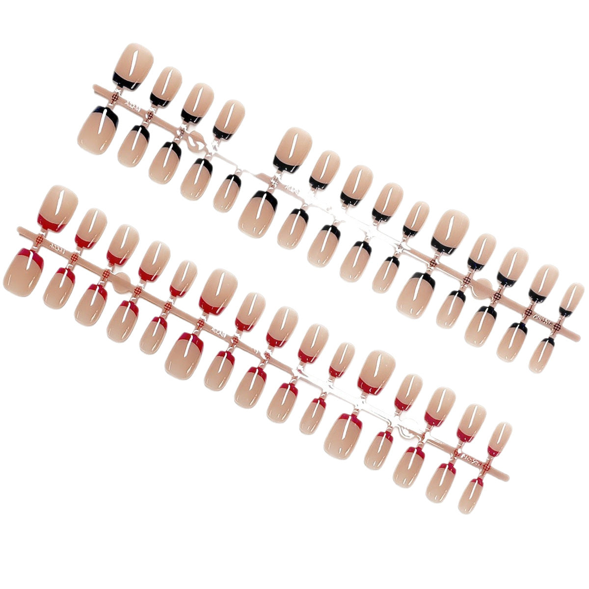 French Essentials Collection: "Nude French" – Short Square Press-On Nails
