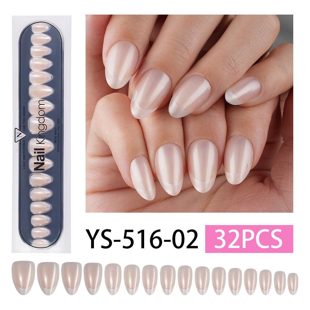 "Champagne Gold 3D Swirls" - Elegant 32Pcs Press-On Nails Set