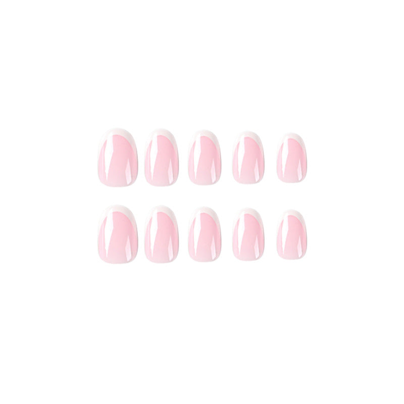 Simple French white edge  Wholesale finished nail patch  Short fake nail｜365nails