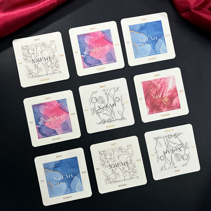 Press-On Nails Instruction Card  75MM High Quality Mijian Card (MOQ:50 pieces)