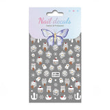 Cute Christmas Snowman Nail Art Sticker 5D Embossed Three-dimensional Santa Claus Elk Nail Sticker Ornament CA