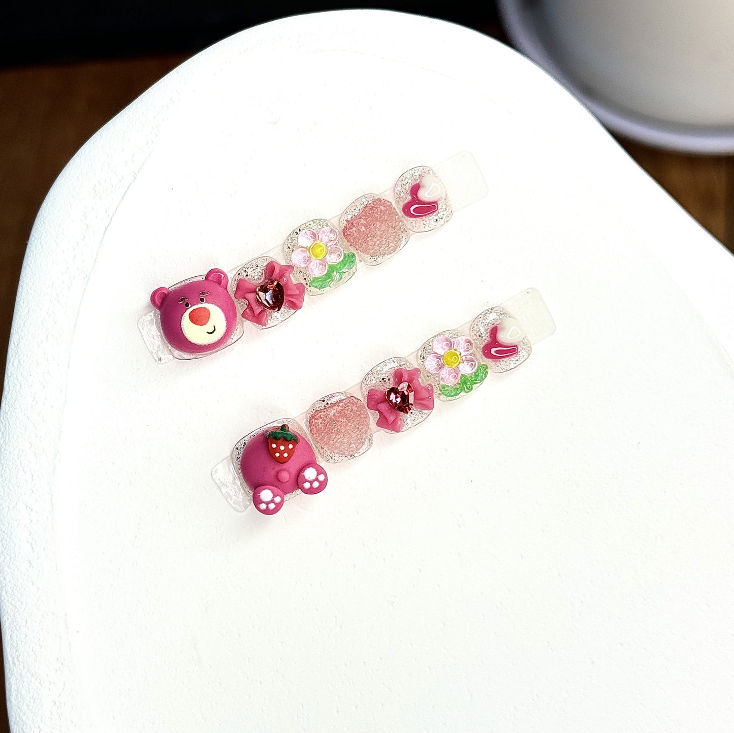 Cute Candy Cartoon Kids Press On Nails Mixed Style Set