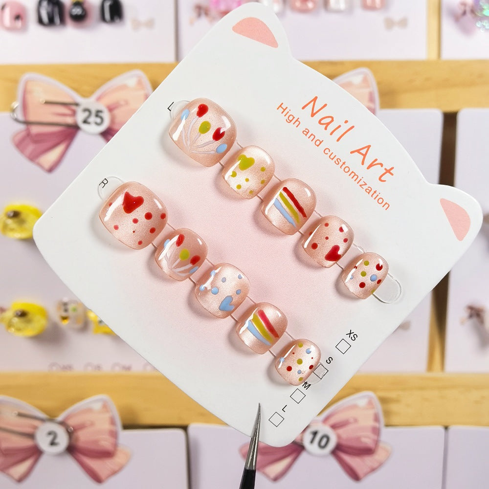 Cute Cartoon Kids Press On Nails Multi Style Collection