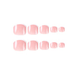 simple foot nail French white edge  advanced  short wholesale nail patch nail｜365nails
