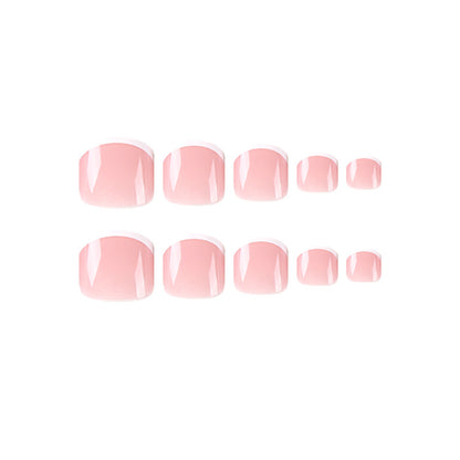 Uñas francesas sencillas con borde blanco, cortas y avanzadas, al por mayor, parches para uñas | 365nails