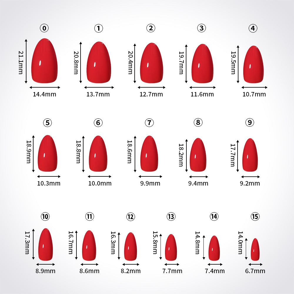 Nail Tips press on nails solid color almond nail piece, short high-end 160 pieces (MOQ=3)