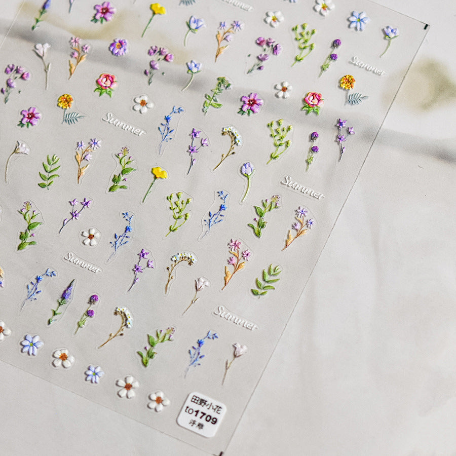 Watercolor Wildflower – Romantic Fresh Nail Art Set