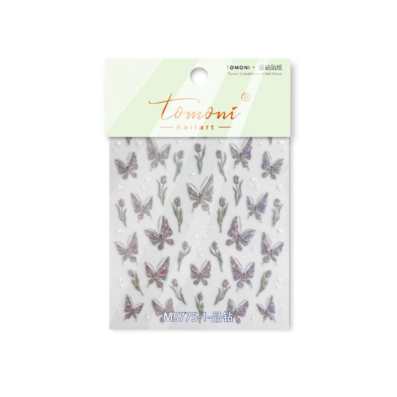 365nails: "Lavender Crystal Butterfly" –Nail Art Stickers