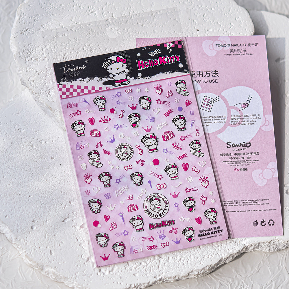 365nails: "Hello Kitty Pink Cute" – nail art stickers