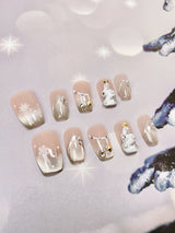 Christmas Collection Handmade press-on nails New Year