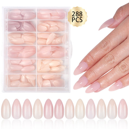 Nail Tips press on nails solid color 12 palace grid fuel injection simple high sense removable prefabricated nail art piece fake nail wholesale