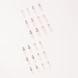 Black and white markings French False nail Wear Nail Art Finished Fake Nail Nail Patch Nail Patch ｜365nails