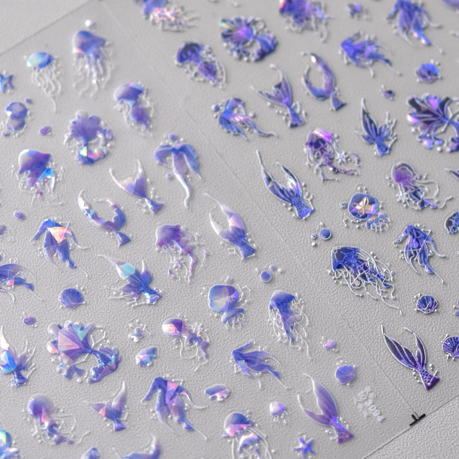 365nails: "Mermaid Tail Iridescent Seashell" – nail art stickers