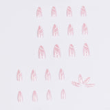 Unhas postiças francesas simples com impressão pop Sense, unhas removíveis e finalizadas ｜365nails