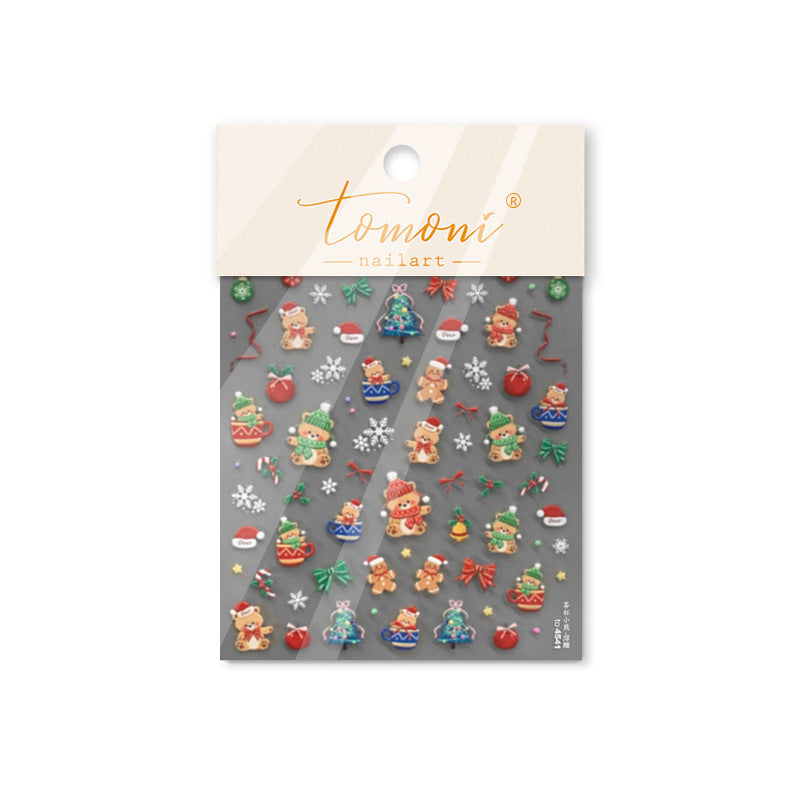 365nails: "Cute Christmas Bear" – nail art stickers
