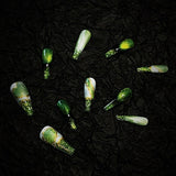 [Baguio] Glue golden magic mirror powder hook edge temperament green cat's eye ten fingers quicksand flow press on nail
