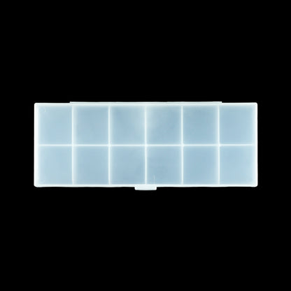 Simple matte transparent 12-grid nail piece storage box｜365nails