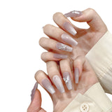 Soft Nude Cat Eye Press On Nails