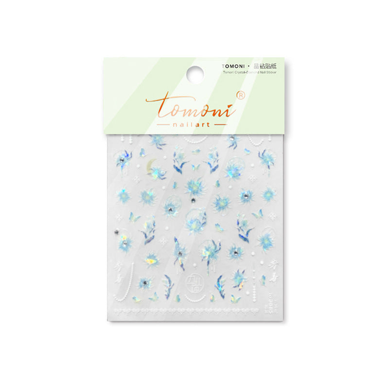 365nails: "cristal crisântemo & borboleta" – Adesivos para unhas