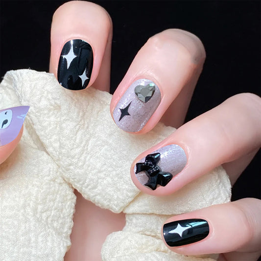 Press on  nail piece Sweet fairy nail piece Cute girl pure desire blush nail ice through new fake nails｜365nails