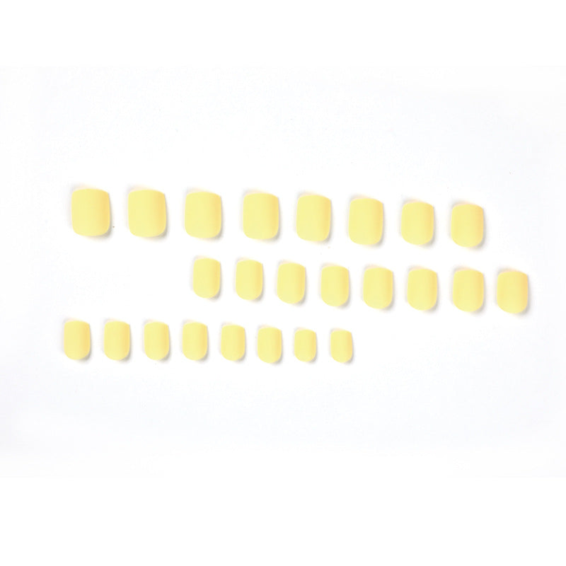 Arte de uñas, uñas postizas extraíbles de color amarillo macarrón, parches para uñas postizas, uñas postizas al por mayor | 365nails