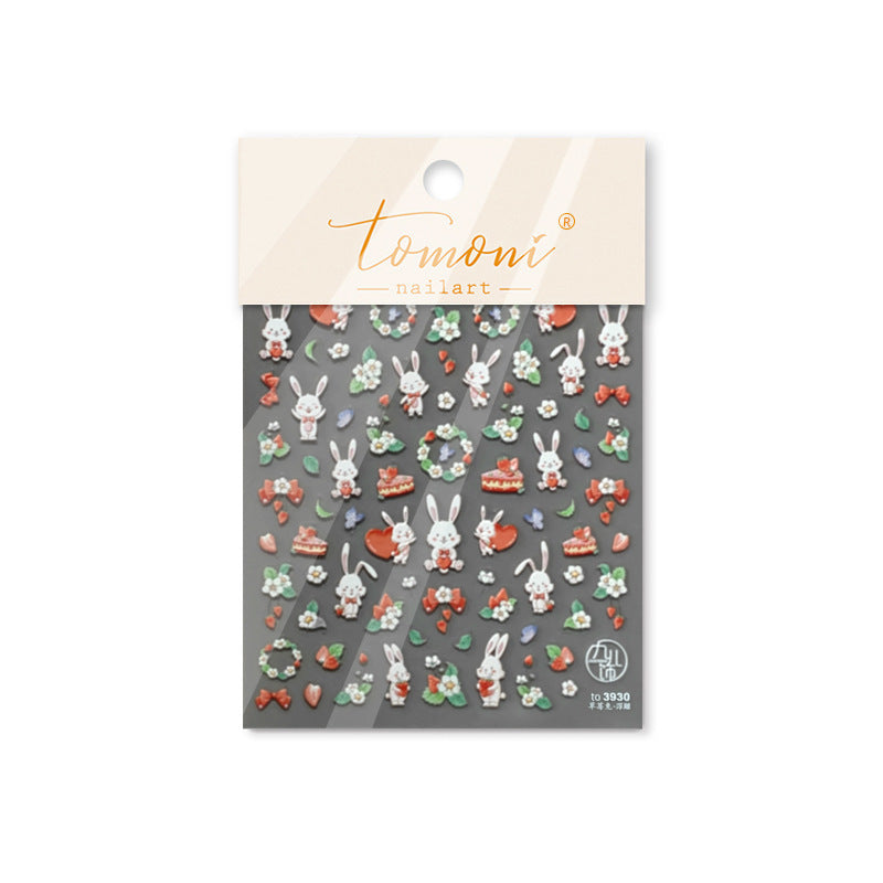 365nails: "Vintage Rabbit Garden" – nail art stickers
